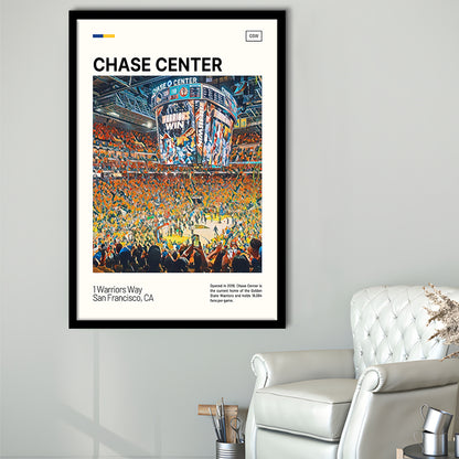 Chase Center Print, Golden State Warriors Stadium Art, Gifts for him, Sport Art, Framed Art Print Wall Decor