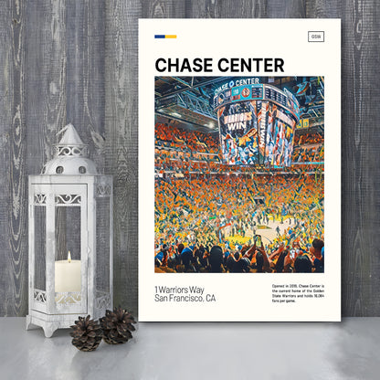 Chase Center Print, Golden State Warriors Stadium Canvas Art, Fan Gifts, Sport Art, Canvas Print Wall Art