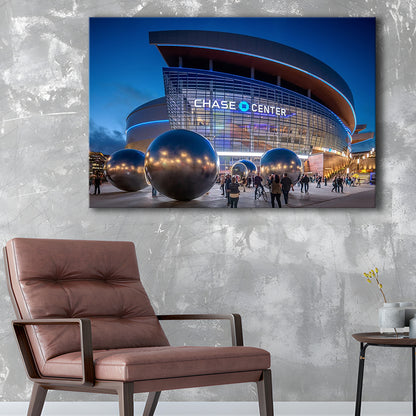 Chase Center Project Icon, Stadium Canvas, Sport Art, Gift for him, Man Cave Decor, Art Print, Canvas Print Wall Art