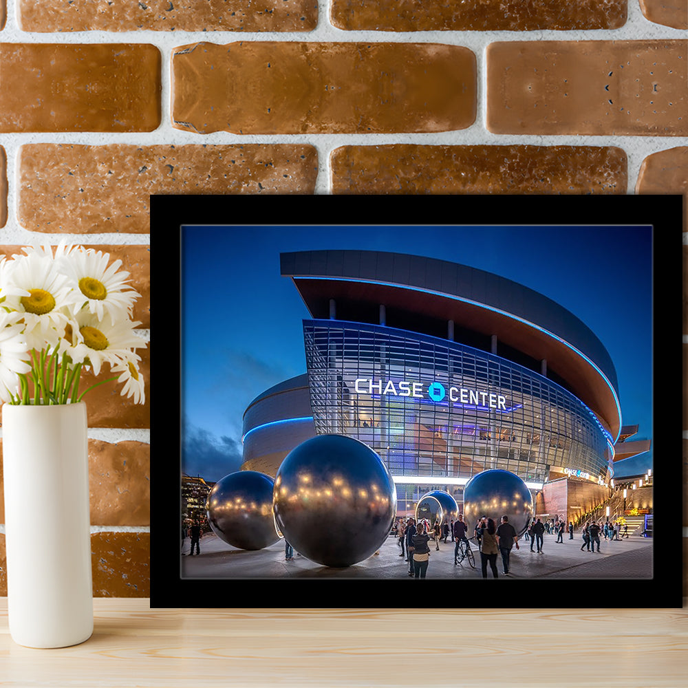 Chase Center Project Icon, Stadium Canvas, Sport Art, Gift for him, Framed Art Print Wall Decor, Picture Framed
