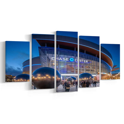 Chase Center Project Icon, Stadium Canvas, Sport Art, Gift for him, 5 Panel, Large Canvas, Canvas Print Wall Art