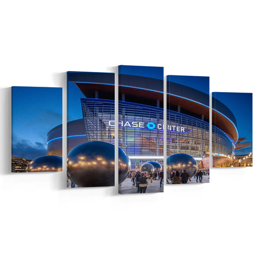 Chase Center Project Icon, Stadium Canvas, Sport Art, Gift for him, 5 Panel, Large Canvas, Canvas Print Wall Art