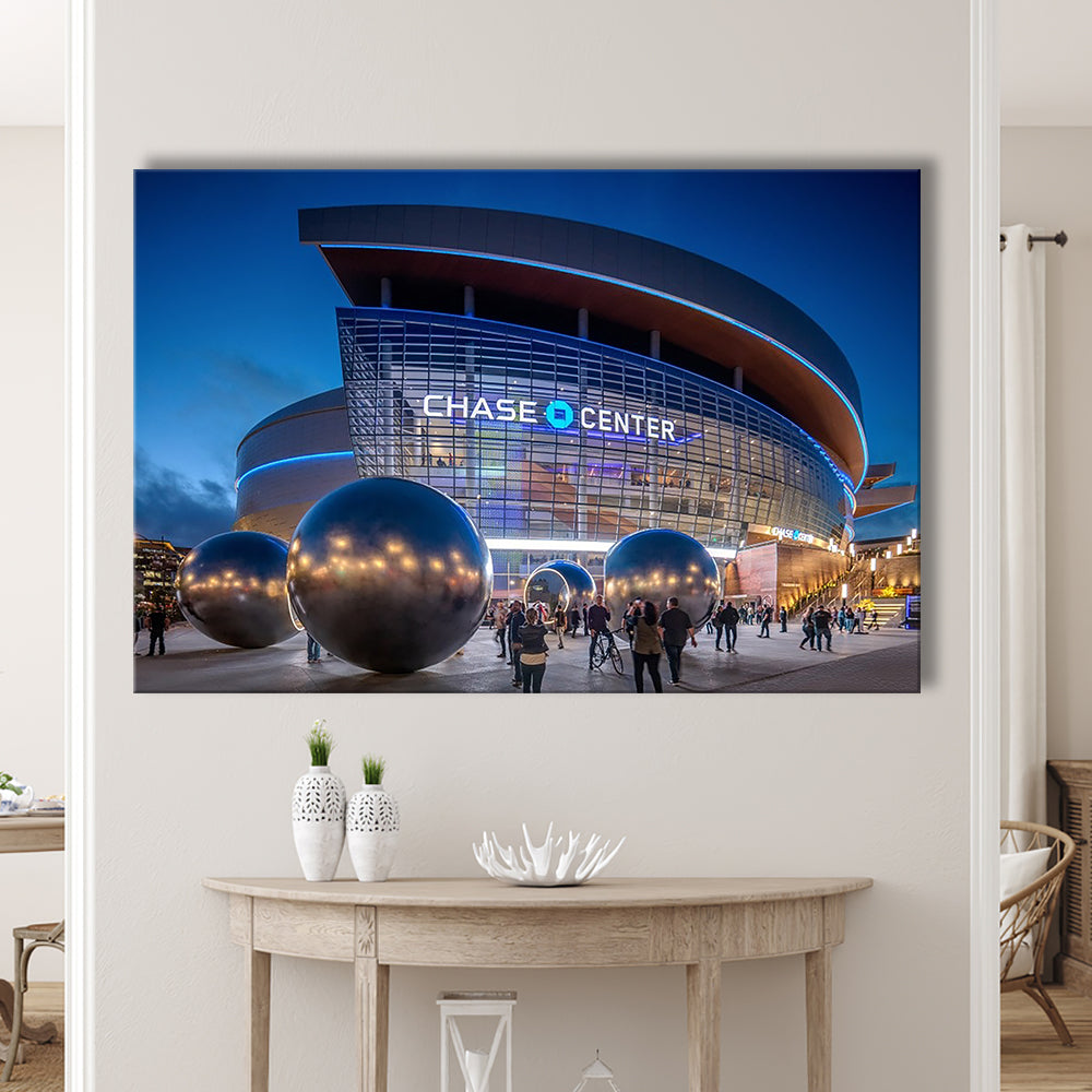 Chase Center Project Icon, Stadium Canvas, Sport Art, Gift for him, Man Cave Decor, Art Print, Canvas Print Wall Art