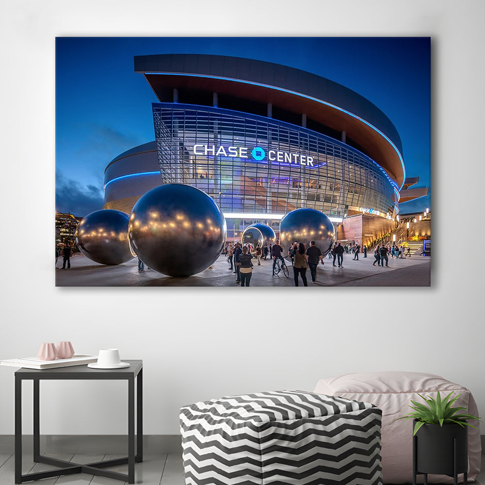 Chase Center Project Icon, Stadium Canvas, Sport Art, Gift for him, Man Cave Decor, Art Print, Canvas Print Wall Art