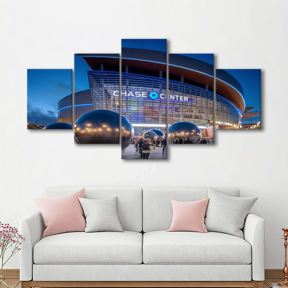Chase Center Project Icon, Stadium Canvas, Sport Art, Gift for him, 5 Panel, Large Canvas, Canvas Print Wall Art