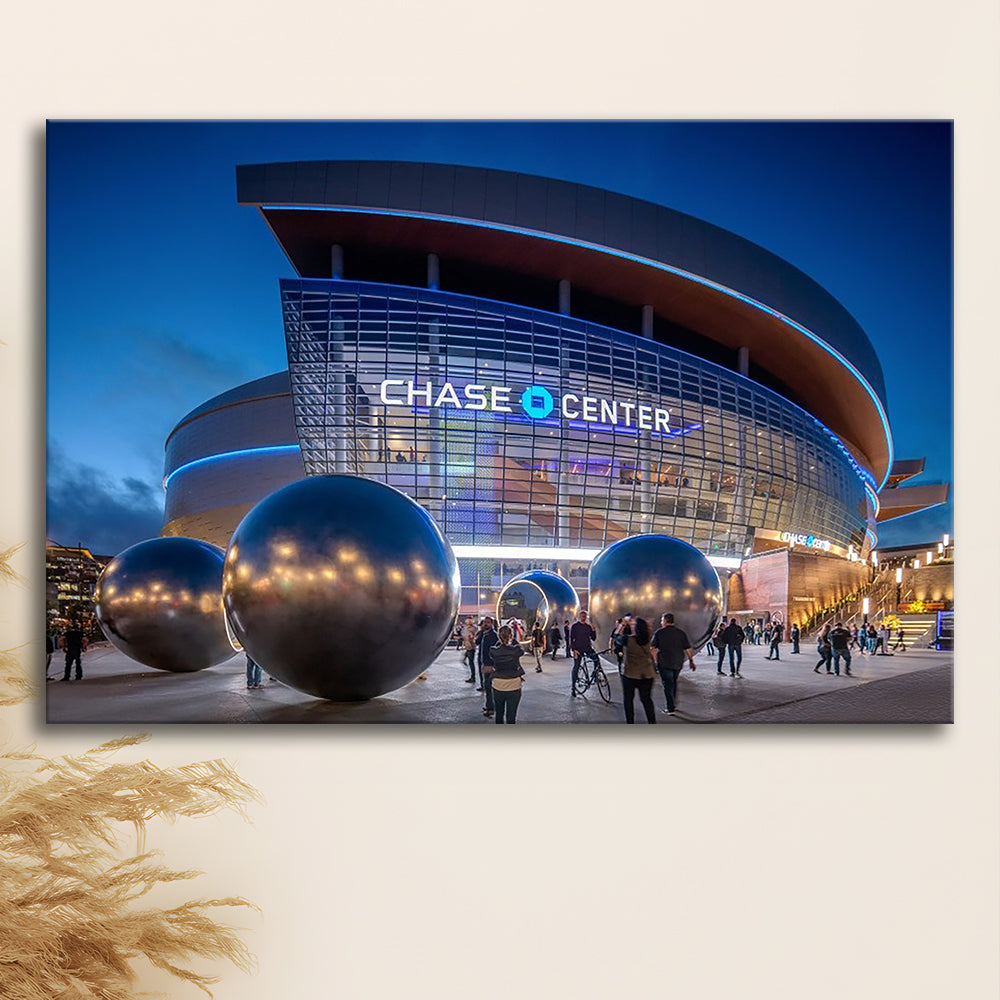 Chase Center Project Icon, Stadium Canvas, Sport Art, Gift for him, Man Cave Decor, Art Print, Canvas Print Wall Art