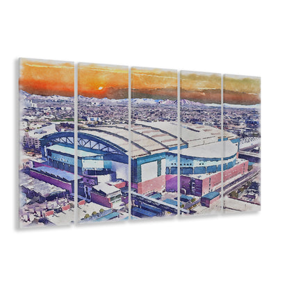Chase Field, Arizona Diamondbacks Watercolor, Sport Art, Extra Large Canvas Print Wall Art
