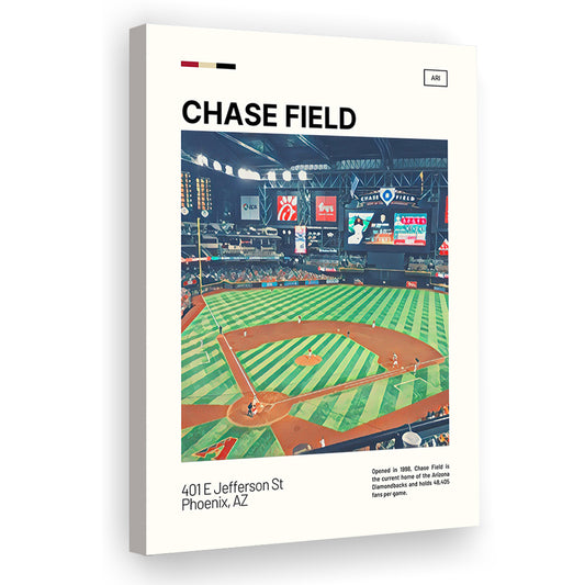 Chase Field Print, Arizona Diamondbacks Stadium Canvas Art, Fan Gifts, Sport Art, Canvas Print Wall Art