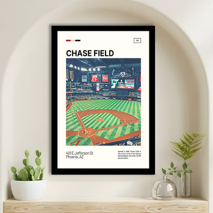 Chase Field Print, Arizona Diamondbacks Stadium Art, Gifts for him, Sport Art, Framed Art Print Wall Decor