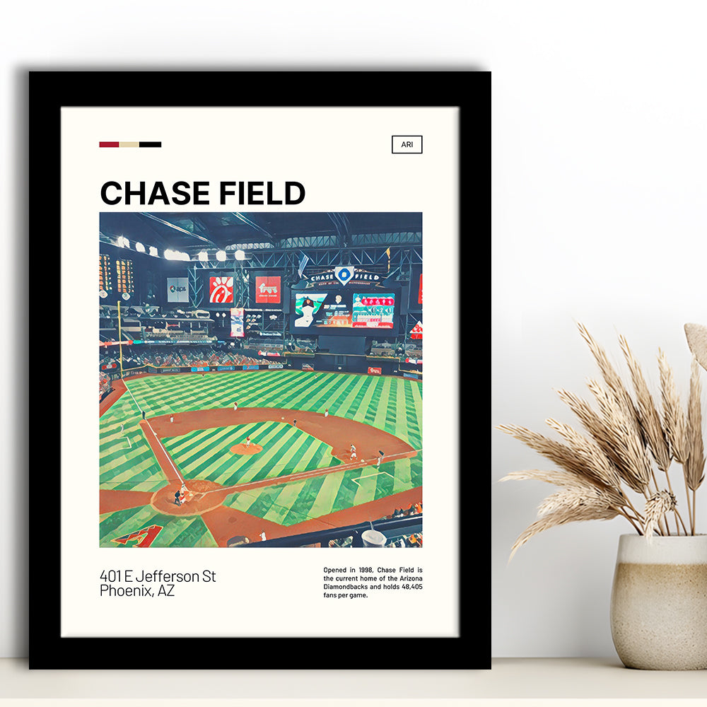 Chase Field Print, Arizona Diamondbacks Stadium Art, Gifts for him, Sport Art, Framed Art Print Wall Decor