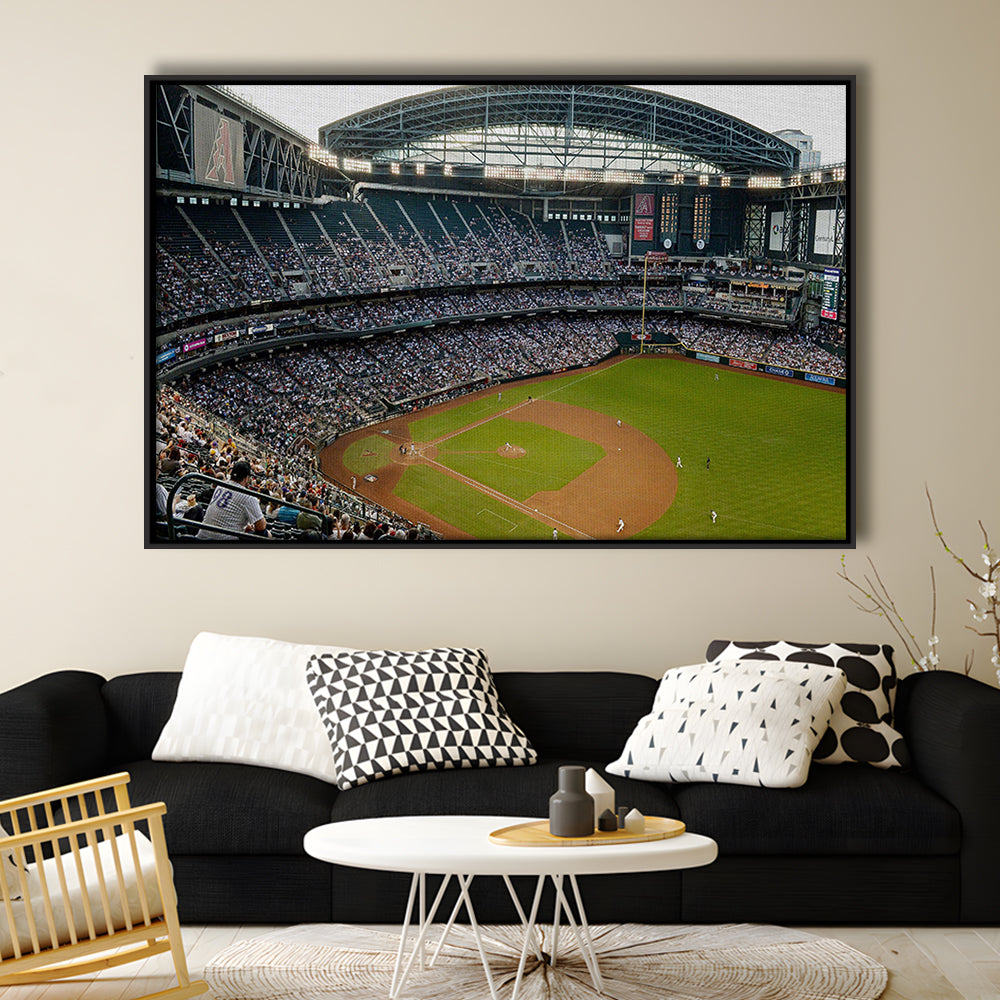 Chase Field, Stadium Canvas, Sport Art, Framed Canvas Print Wall Art, Floating Frame