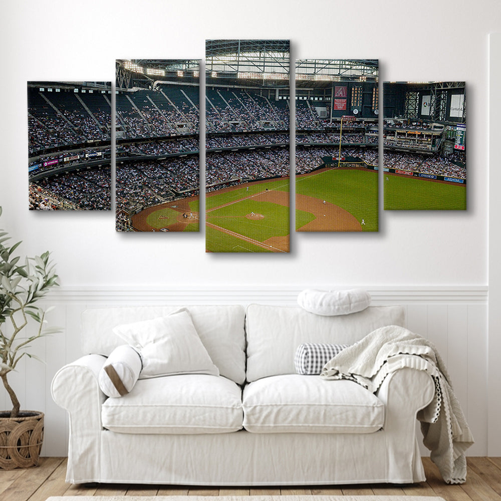 Chase Field, Stadium Canvas, Sport Art, Gift for him, 5 Panel, Large Canvas, Canvas Print Wall Art