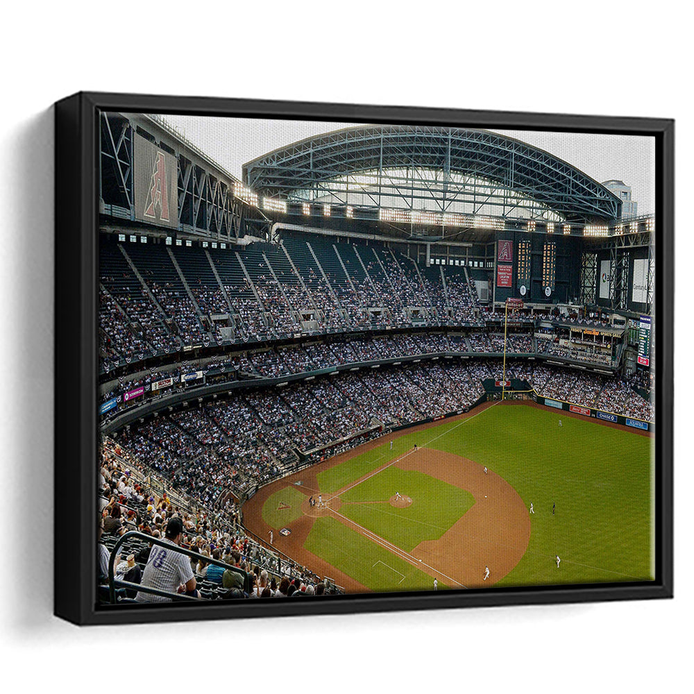 Chase Field, Stadium Canvas, Sport Art, Framed Canvas Print Wall Art, Floating Frame