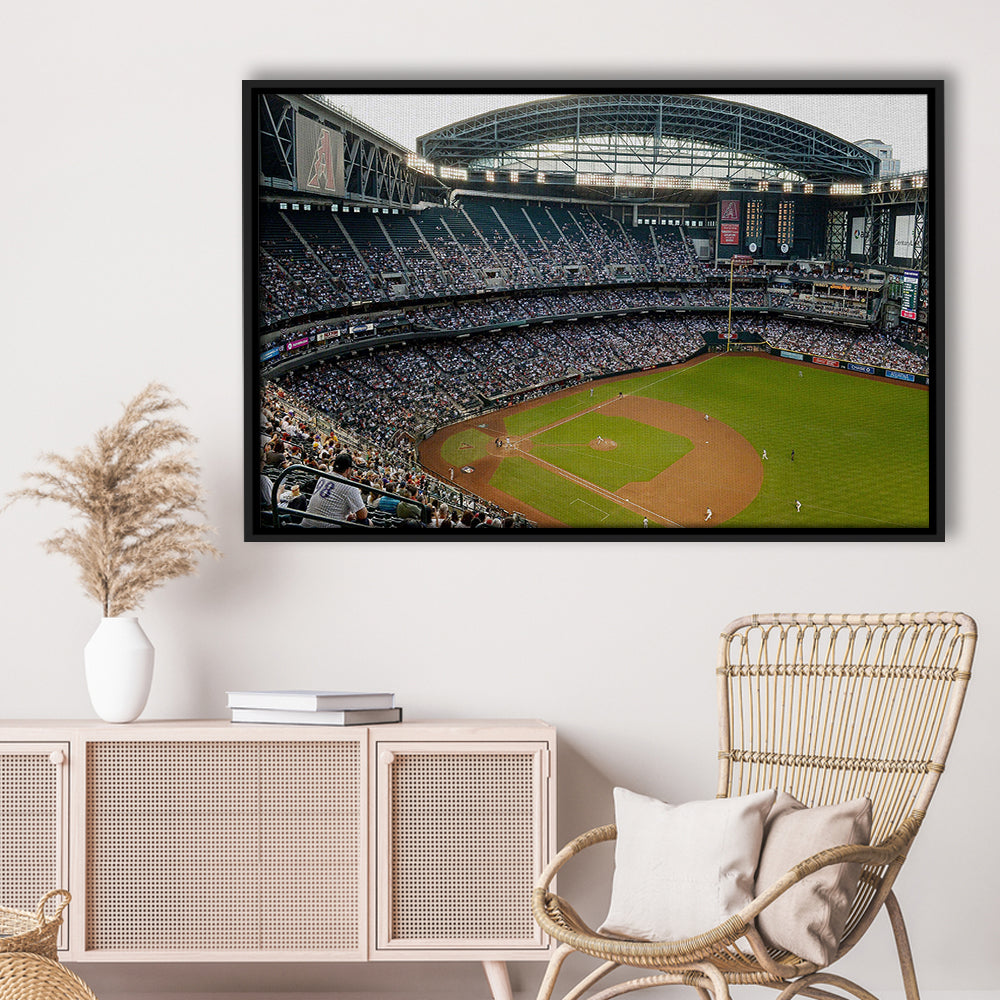 Chase Field, Stadium Canvas, Sport Art, Framed Canvas Print Wall Art, Floating Frame