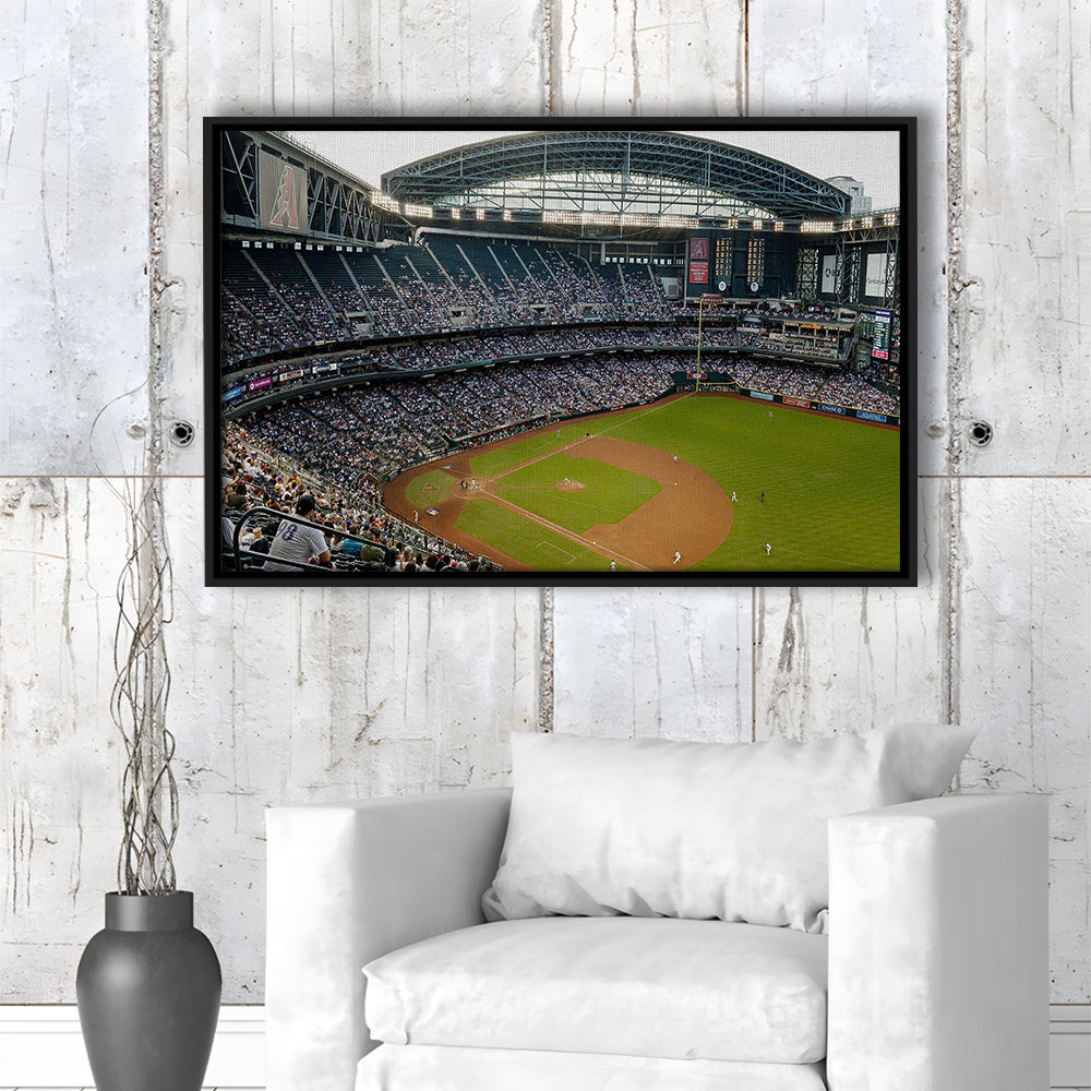 Chase Field, Stadium Canvas, Sport Art, Framed Canvas Print Wall Art, Floating Frame