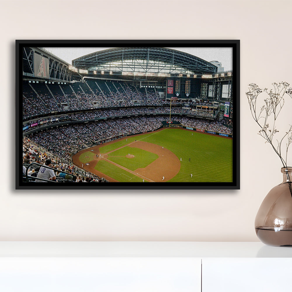 Chase Field, Stadium Canvas, Sport Art, Framed Canvas Print Wall Art, Floating Frame