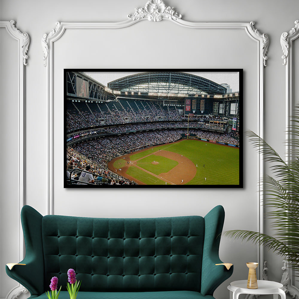 Chase Field, Stadium Canvas, Sport Art, Gift for him, Framed Art Print Wall Decor, Picture Framed