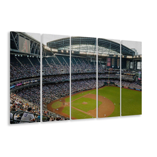 Chase Field, Stadium Canvas, Sport Art, 5 Panel B, Extra Large Canvas, Canvas Print Wall Art