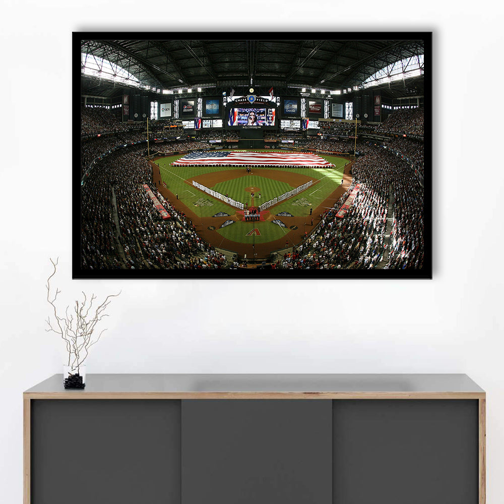 Chase Field in Arizona, Stadium Canvas, Sport Art, Gift for him, Framed Art Print Wall Decor, Picture Framed