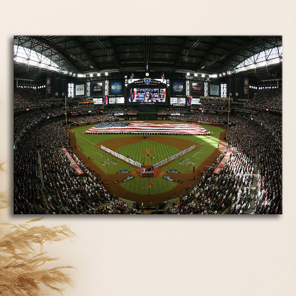 Chase Field in Arizona, Stadium Canvas, Sport Art, Gift for him, Man Cave Decor, Art Print, Canvas Print Wall Art