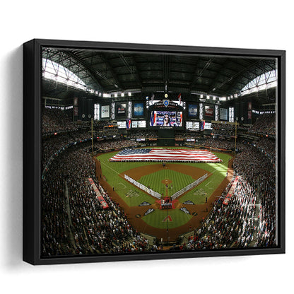 Chase Field in Arizona, Stadium Canvas, Sport Art, Framed Canvas Print Wall Art, Floating Frame