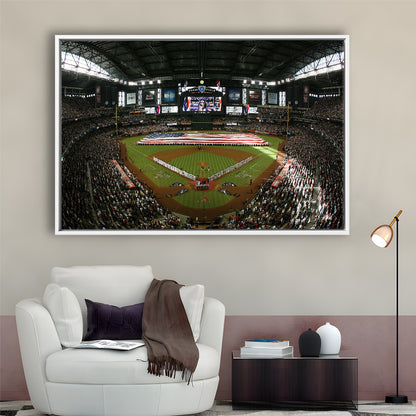Chase Field in Arizona, Stadium Canvas, Sport Art, Framed Canvas Print Wall Art, Floating Frame