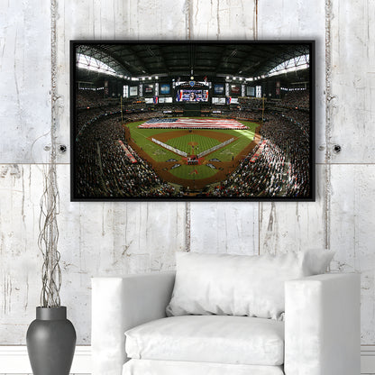 Chase Field in Arizona, Stadium Canvas, Sport Art, Framed Canvas Print Wall Art, Floating Frame