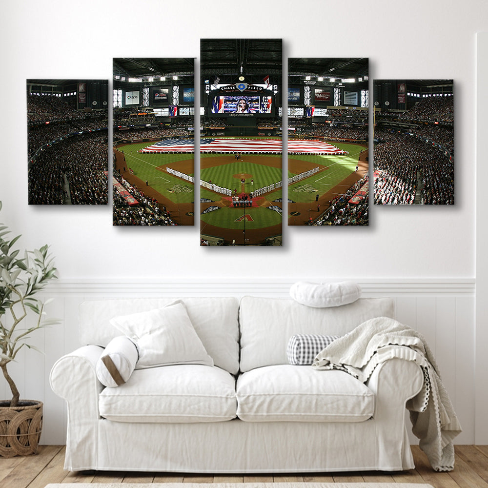 Chase Field in Arizona, Stadium Canvas, Sport Art, Gift for him, 5 Panel, Large Canvas, Canvas Print Wall Art
