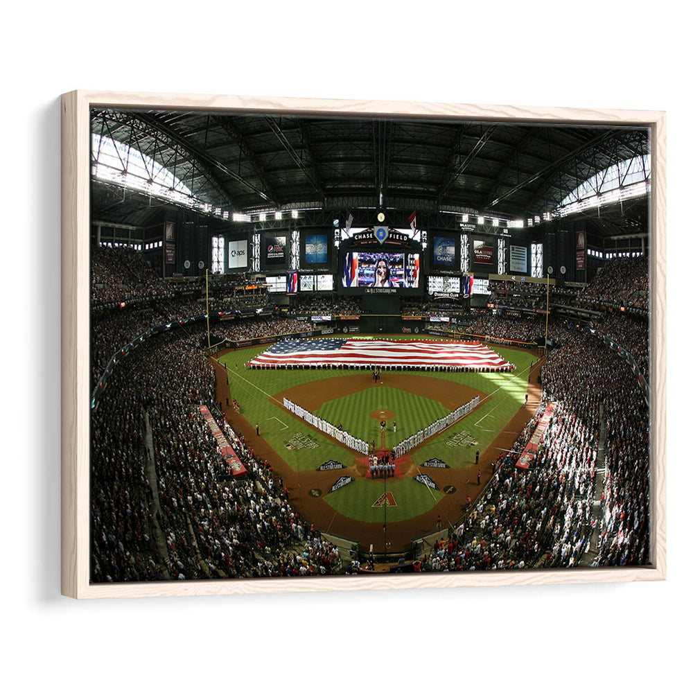 Chase Field in Arizona, Stadium Canvas, Sport Art, Framed Canvas Print Wall Art, Floating Frame