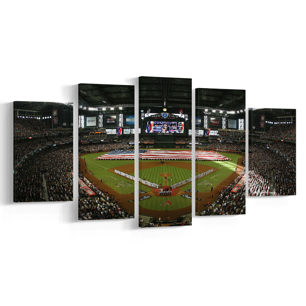 Chase Field in Arizona, Stadium Canvas, Sport Art, Gift for him, 5 Panel, Large Canvas, Canvas Print Wall Art