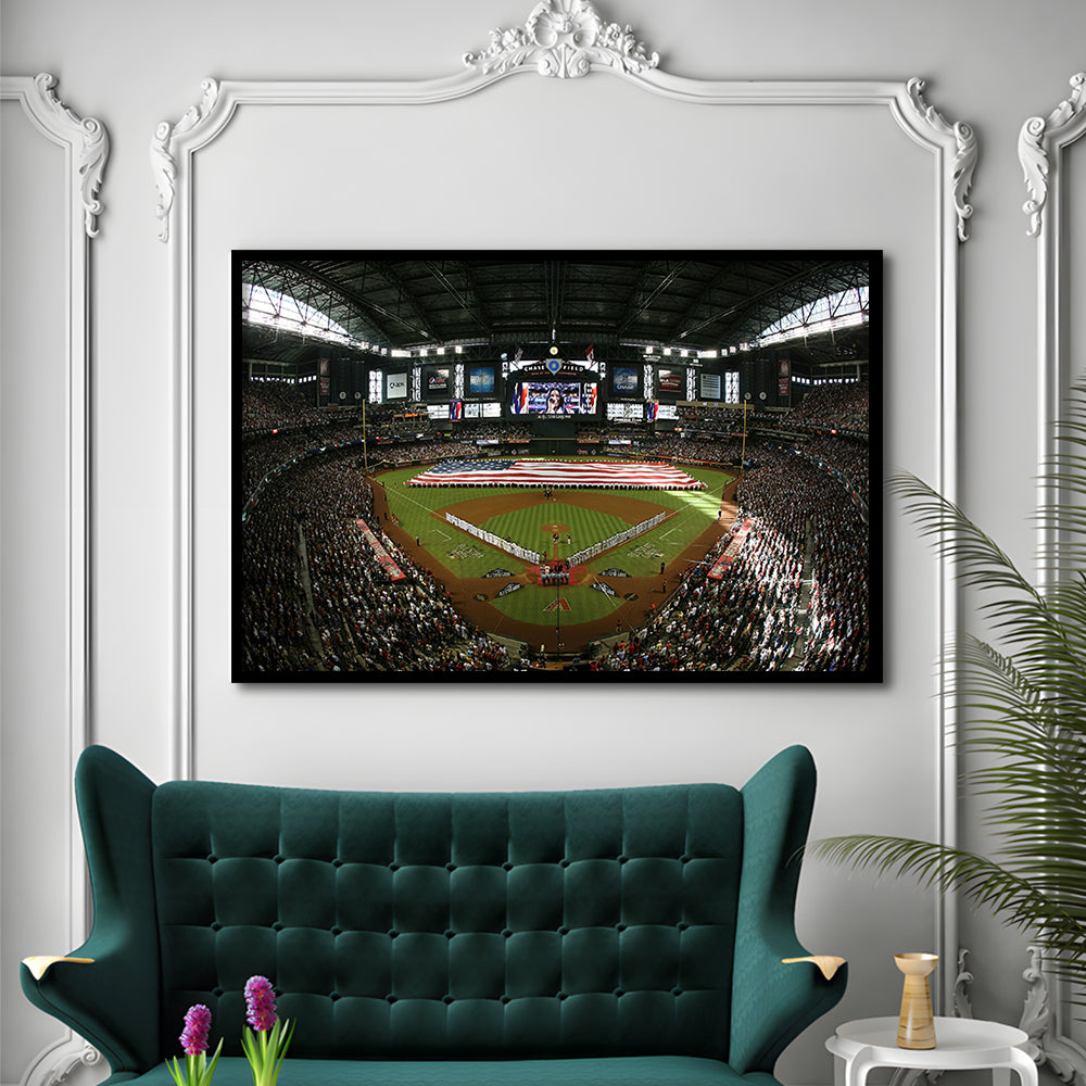 Chase Field in Arizona, Stadium Canvas, Sport Art, Gift for him, Framed Art Print Wall Decor, Picture Framed
