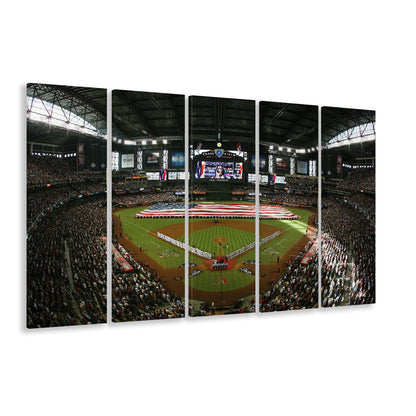 Chase Field in Arizona, Stadium Canvas, Sport Art, 5 Panel B, Extra Large Canvas, Canvas Print Wall Art