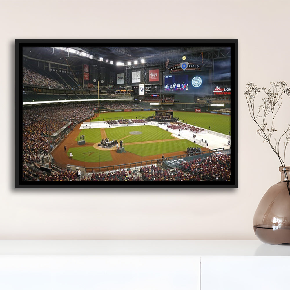 Chase Field in Phoenix Arizona, Stadium Canvas, Sport Art, Fan Gifts, Framed Canvas Print Wall Art, Floating Frame