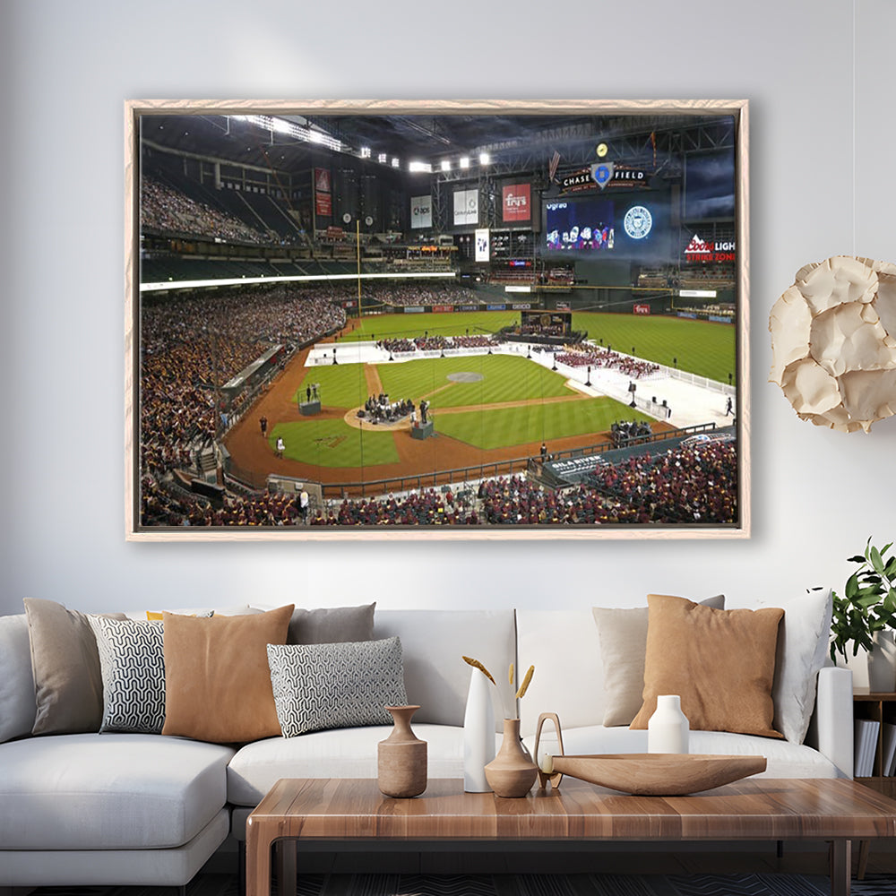 Chase Field in Phoenix Arizona, Stadium Canvas, Sport Art, Fan Gifts, Framed Canvas Print Wall Art, Floating Frame
