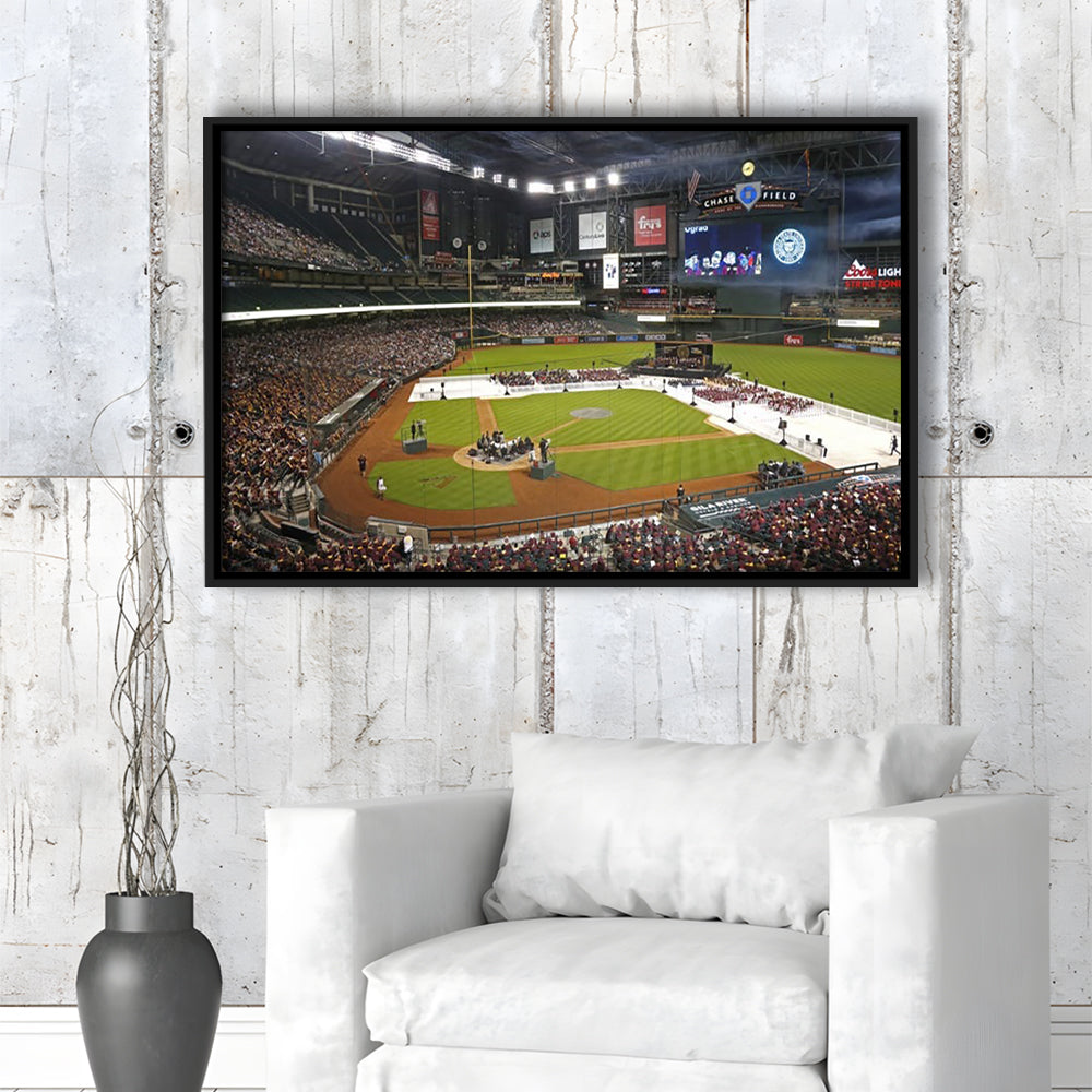 Chase Field in Phoenix Arizona, Stadium Canvas, Sport Art, Fan Gifts, Framed Canvas Print Wall Art, Floating Frame