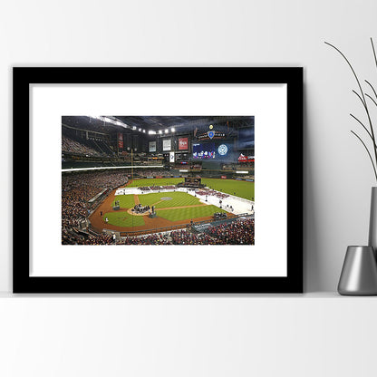 Chase Field in Phoenix Arizona, Stadium Canvas, Sport Art, Fan Gifts, White Border Framed Art Print Wall Decor