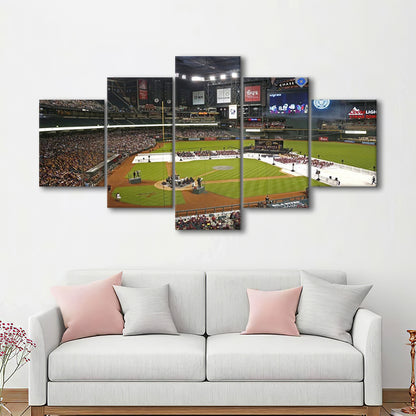 Chase Field in Phoenix Arizona, Stadium Canvas, Sport Art, Fan Gifts, 5 Panel, Large Canvas, Canvas Print Wall Art