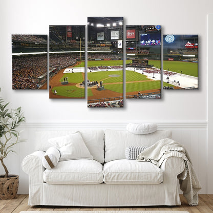 Chase Field in Phoenix Arizona, Stadium Canvas, Sport Art, Fan Gifts, 5 Panel, Large Canvas, Canvas Print Wall Art