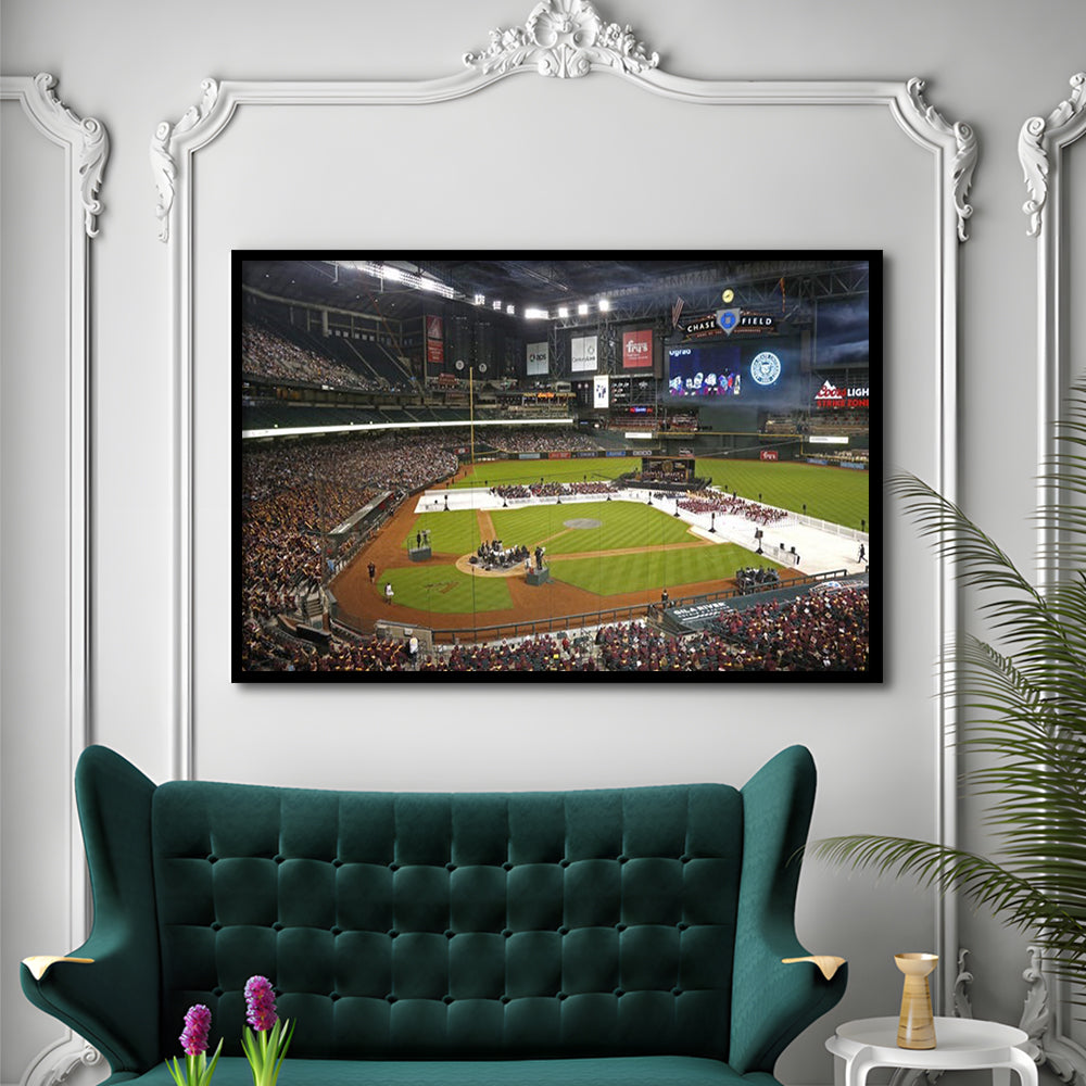 Chase Field in Phoenix Arizona, Stadium Canvas, Sport Art, Fan Gifts, Framed Art Print Wall Decor, Picture Framed