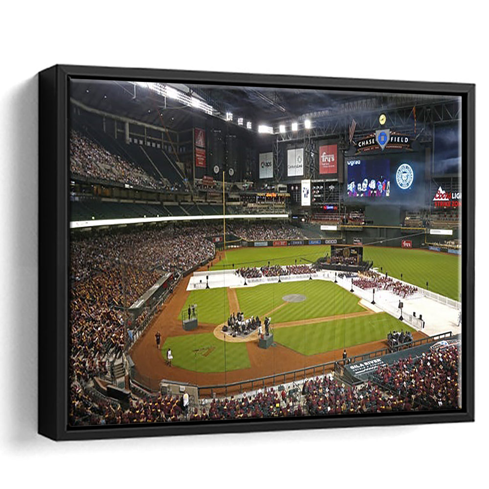 Chase Field in Phoenix Arizona, Stadium Canvas, Sport Art, Fan Gifts, Framed Canvas Print Wall Art, Floating Frame