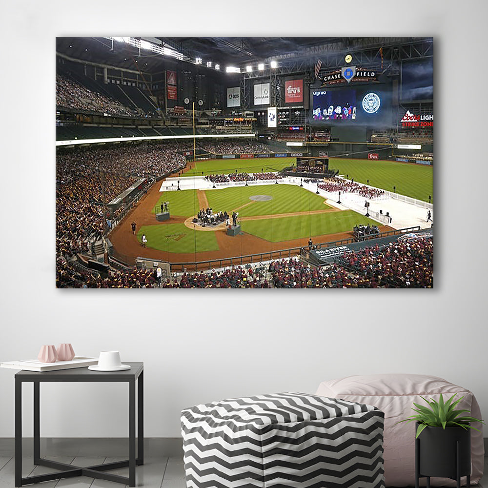 Chase Field in Phoenix Arizona, Stadium Canvas, Sport Art, Fan Gifts, Man Cave Decor, Art Print, Canvas Print Wall Art