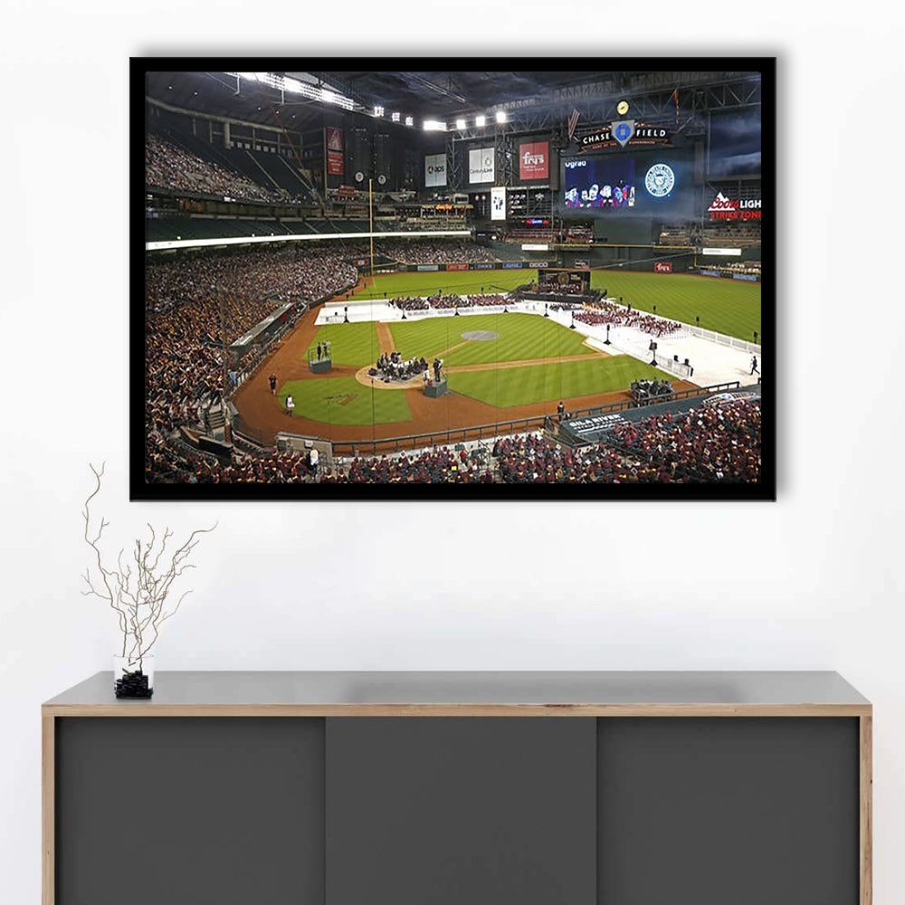 Chase Field in Phoenix Arizona, Stadium Canvas, Sport Art, Fan Gifts, Framed Art Print Wall Decor, Picture Framed