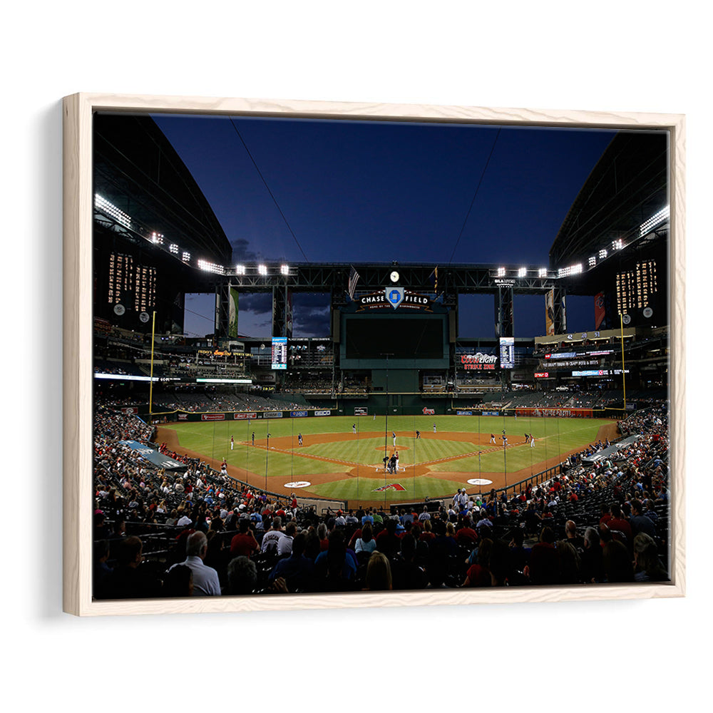Chase Field in Phoenix Arizona, Stadium Canvas, Sport Art, Framed Canvas Print Wall Art, Floating Frame
