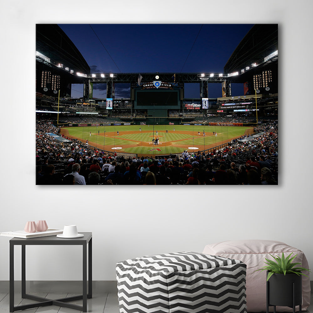 Chase Field in Phoenix Arizona, Stadium Canvas, Sport Art, Gift for him, Man Cave Decor, Art Print, Canvas Print Wall Art