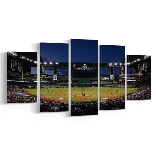 Chase Field in Phoenix Arizona, Stadium Canvas, Sport Art, Gift for him, 5 Panel, Large Canvas, Canvas Print Wall Art