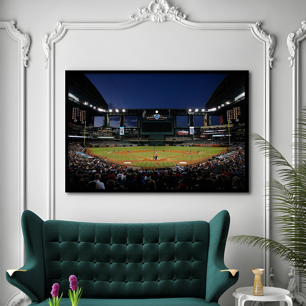 Chase Field in Phoenix Arizona, Stadium Canvas, Sport Art, Gift for him, Framed Art Print Wall Decor, Picture Framed