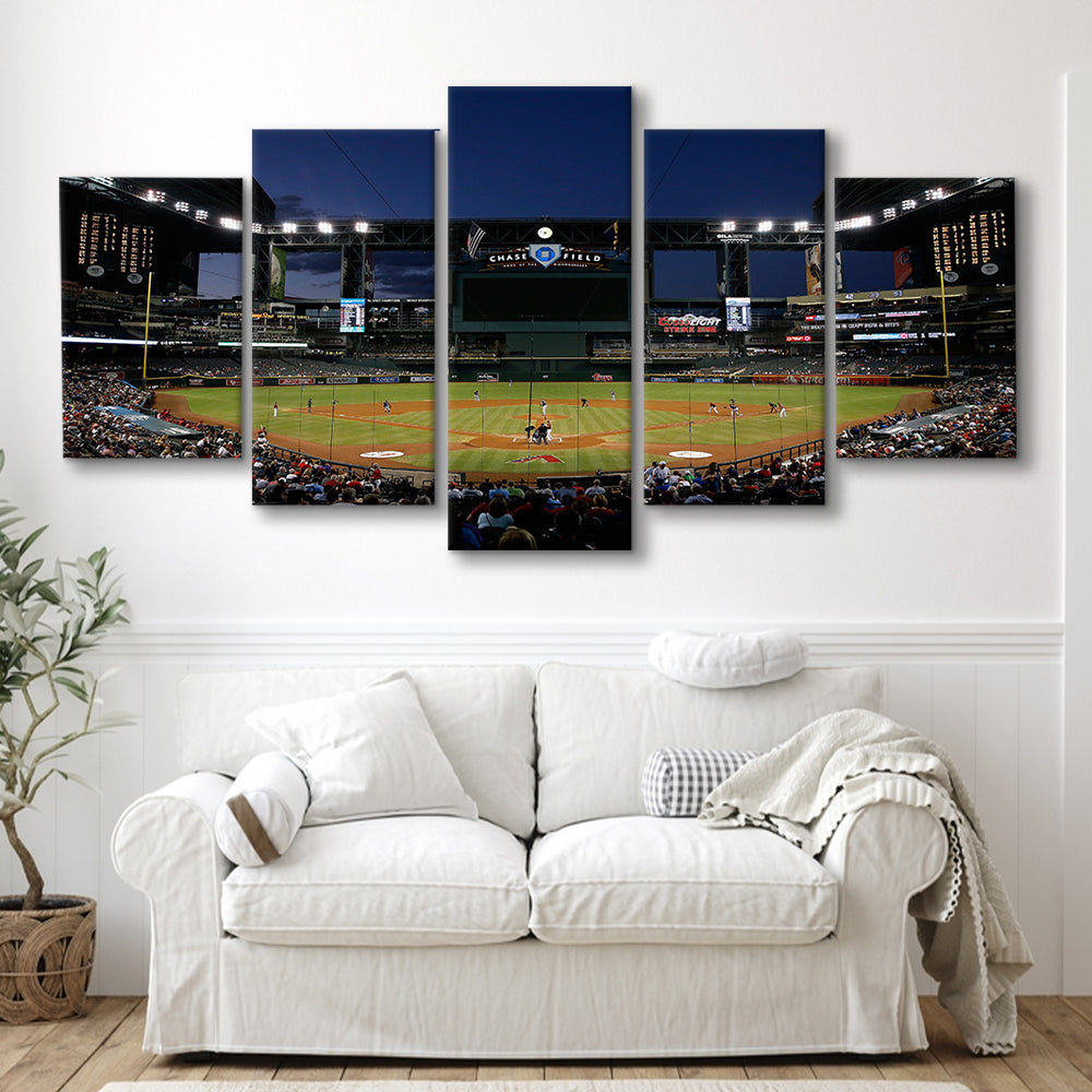Chase Field in Phoenix Arizona, Stadium Canvas, Sport Art, Gift for him, 5 Panel, Large Canvas, Canvas Print Wall Art