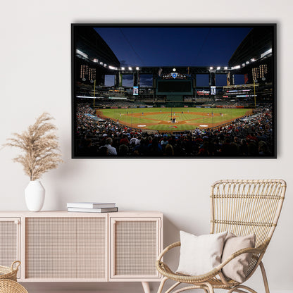 Chase Field in Phoenix Arizona, Stadium Canvas, Sport Art, Framed Canvas Print Wall Art, Floating Frame