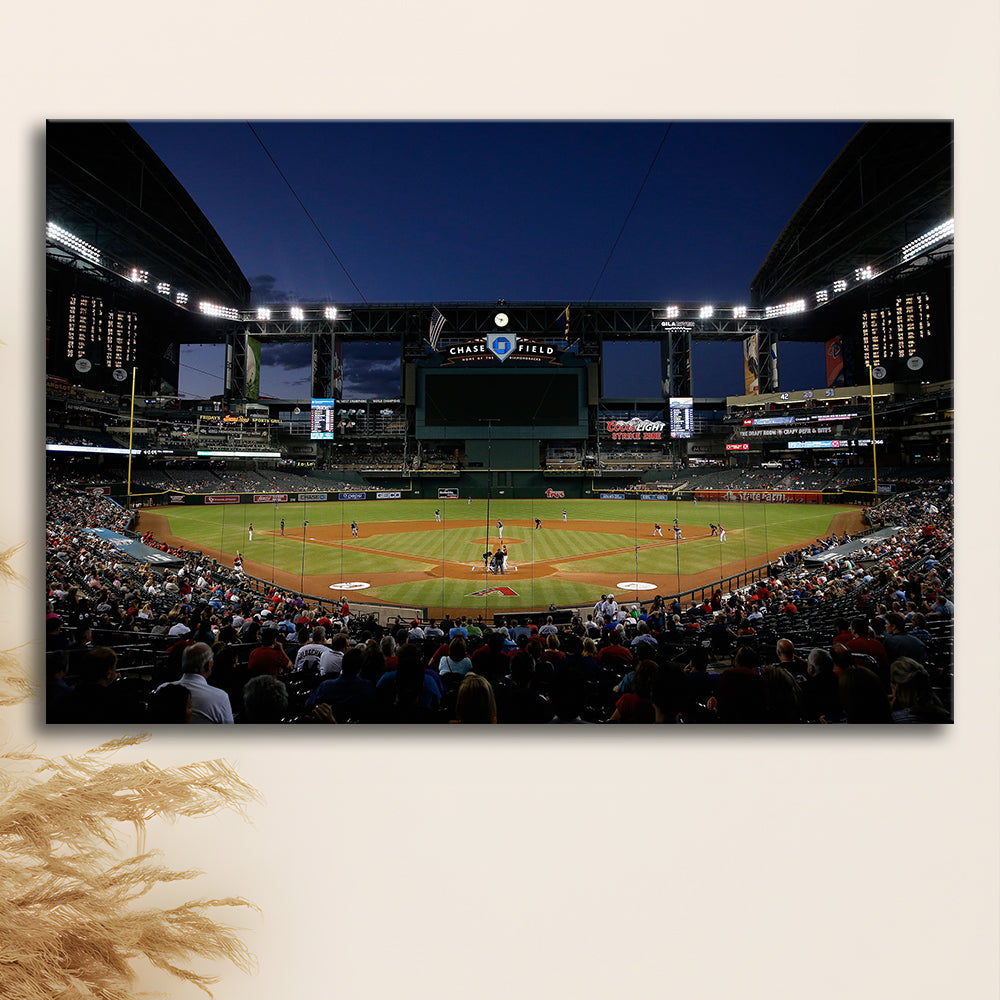Chase Field in Phoenix Arizona, Stadium Canvas, Sport Art, Gift for him, Man Cave Decor, Art Print, Canvas Print Wall Art