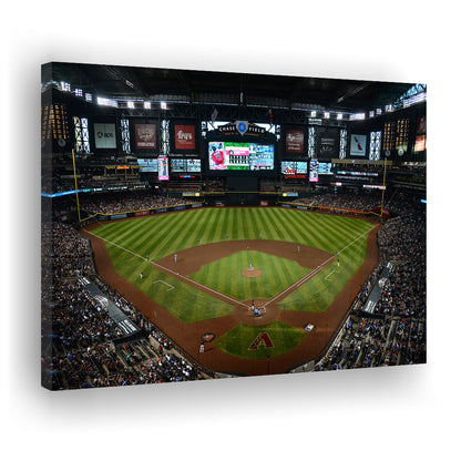 Chase field ball park in Arizona, Stadium Canvas, Sport Art, Gift for him, Man Cave Decor, Art Print, Canvas Print Wall Art